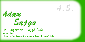 adam sajgo business card
